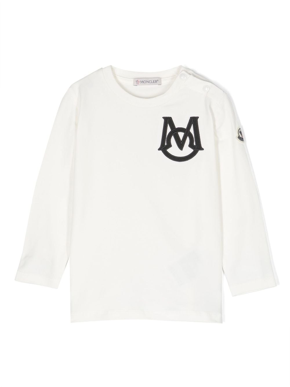 Moncler Enfant Sweatshirt mit Logo-Patch - Weiß von Moncler Enfant