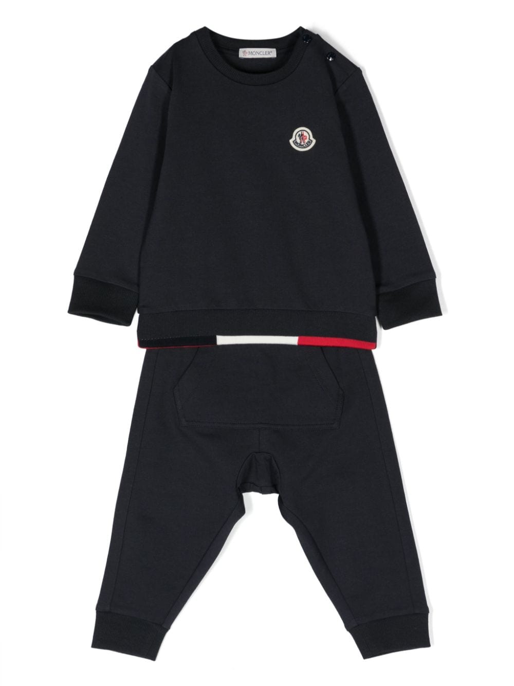 Moncler Enfant Jogginganzug mit Logo-Patch - Blau von Moncler Enfant