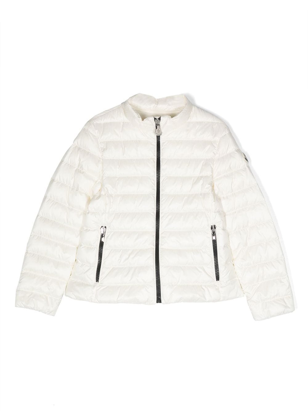 Moncler Enfant Gefütterte Jacke mit Logo-Patch - Weiß von Moncler Enfant