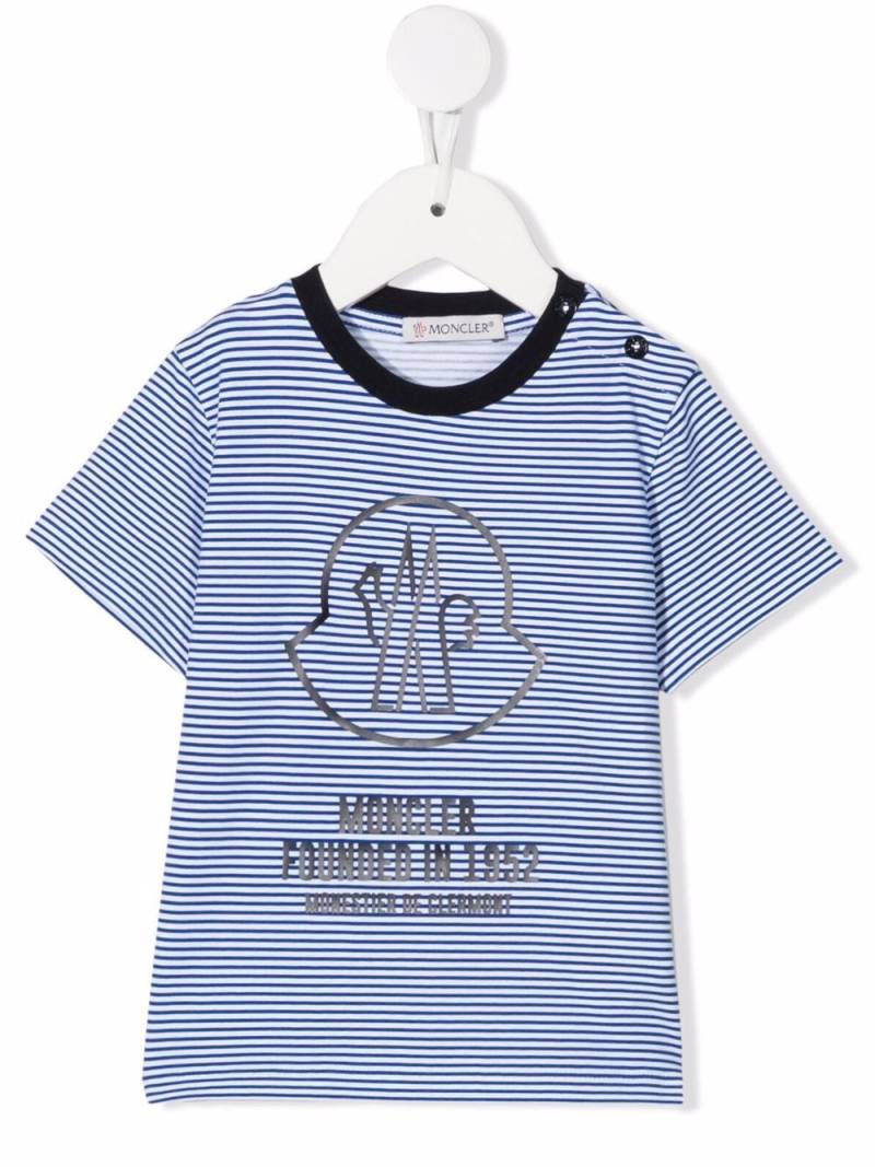 Moncler Enfant T-Shirt mit Logo-Print - Blau von Moncler Enfant