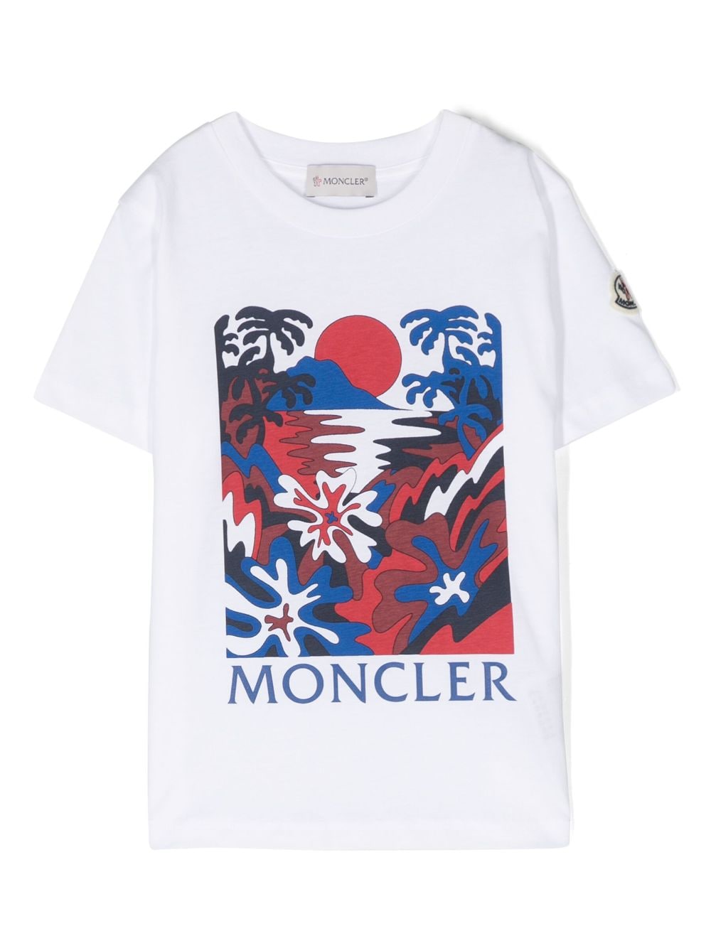 Moncler Enfant T-Shirt mit Logo-Print - Weiß von Moncler Enfant