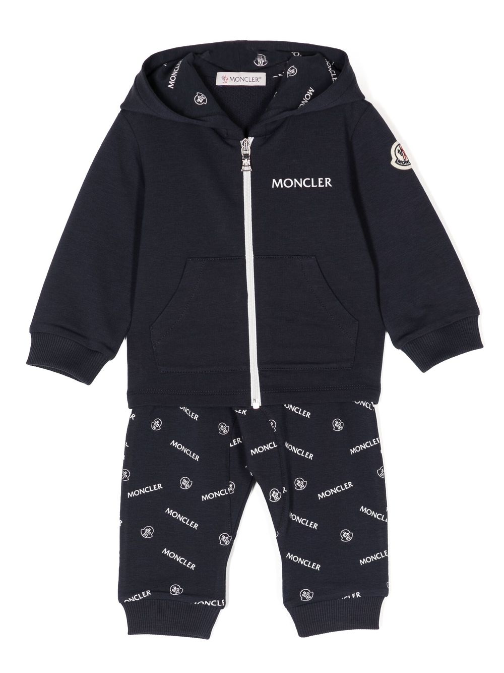 Moncler Enfant Jogginganzug mit Logo-Print - Blau von Moncler Enfant