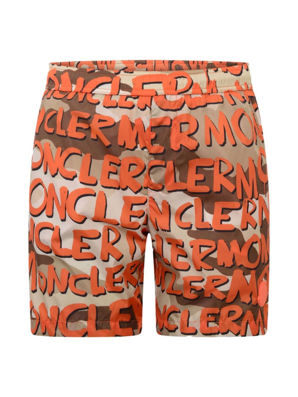 Moncler Enfant Badeshorts mit elastischem Bund - Orange von Moncler Enfant