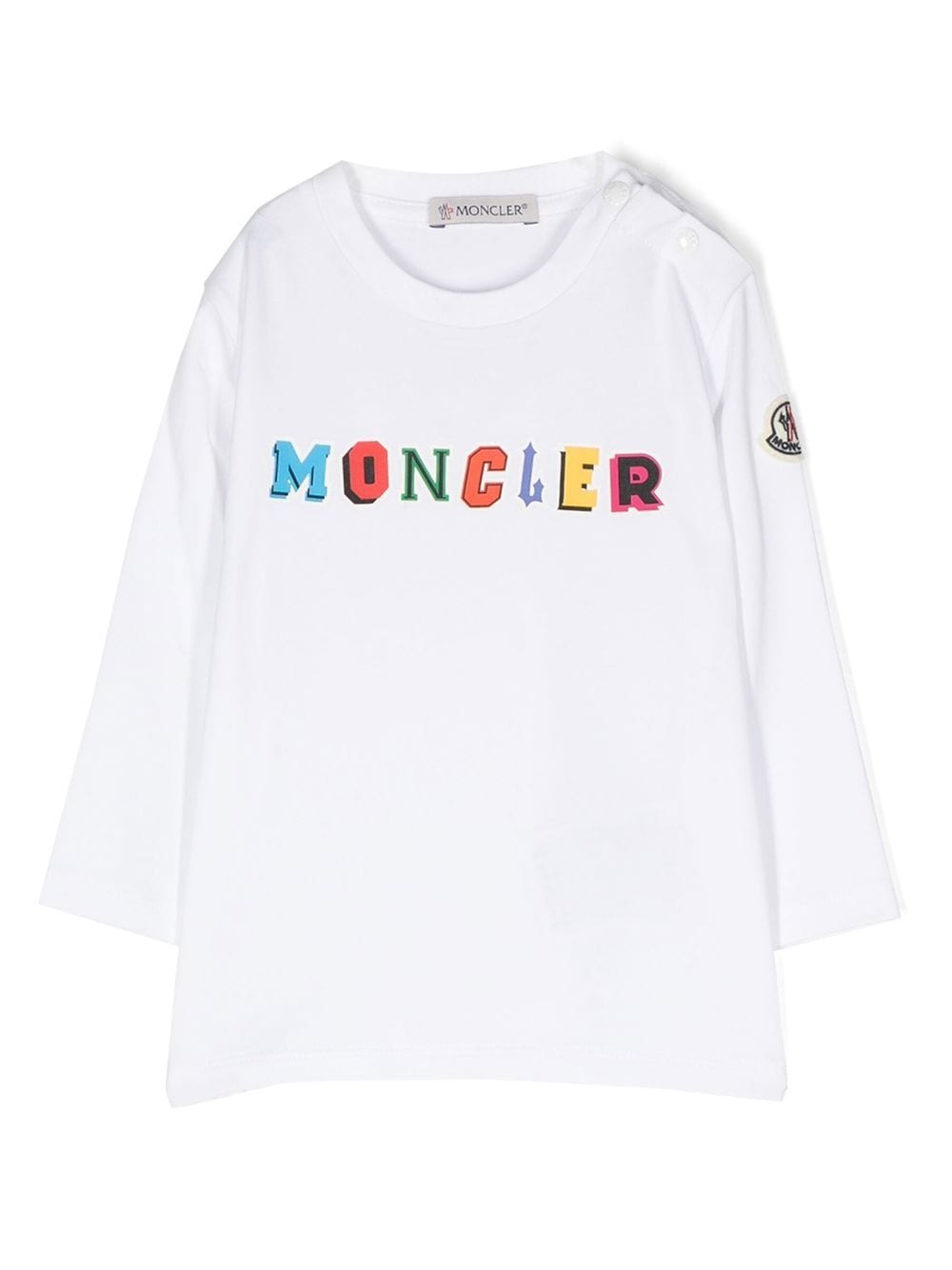 Moncler Enfant Langarmshirt mit Logo-Print - Weiß von Moncler Enfant