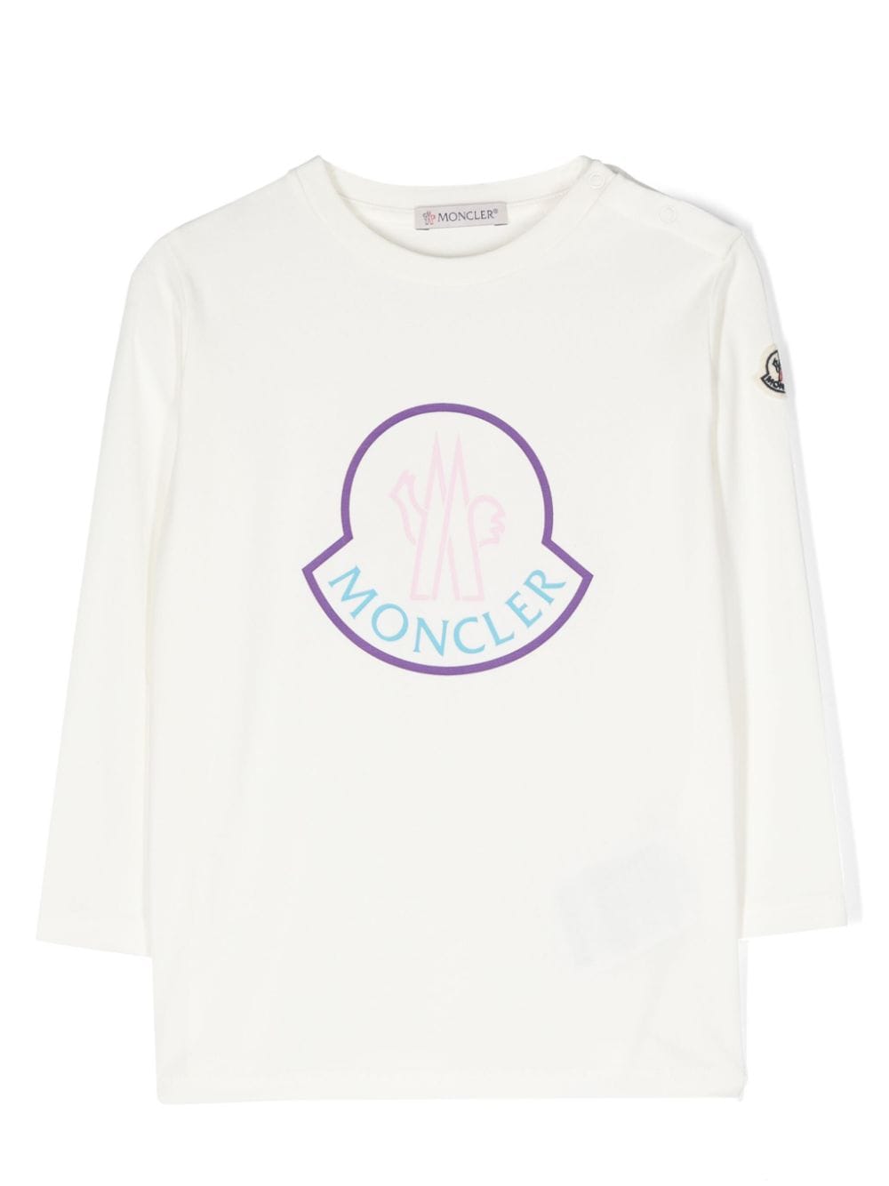 Moncler Enfant Langarmshirt mit Logo-Print - Weiß von Moncler Enfant