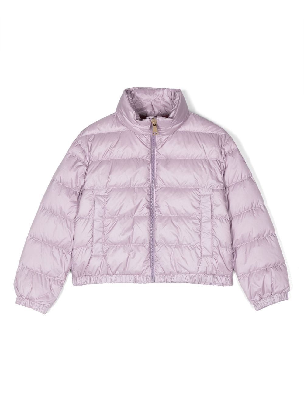 Moncler Enfant Gefütterte Jacke mit Logo-Print - Violett von Moncler Enfant