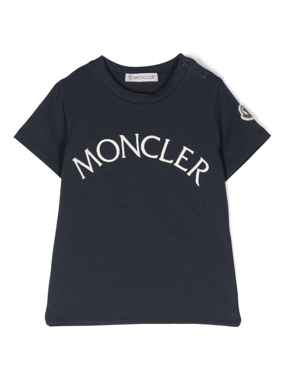 Moncler Enfant T-Shirt mit Logo-Print - Blau von Moncler Enfant