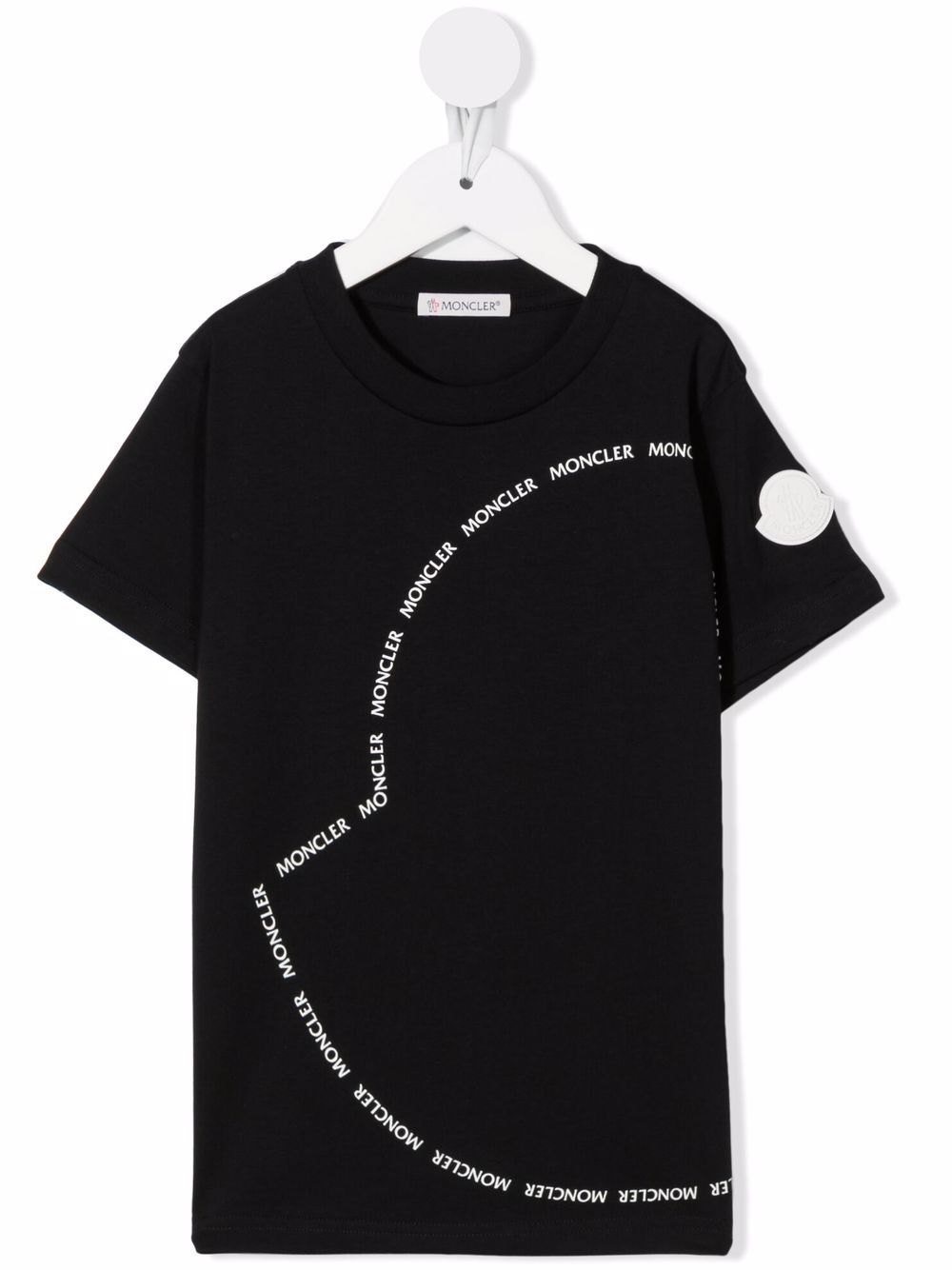 Moncler Enfant T-Shirt mit Logo-Print - Schwarz von Moncler Enfant