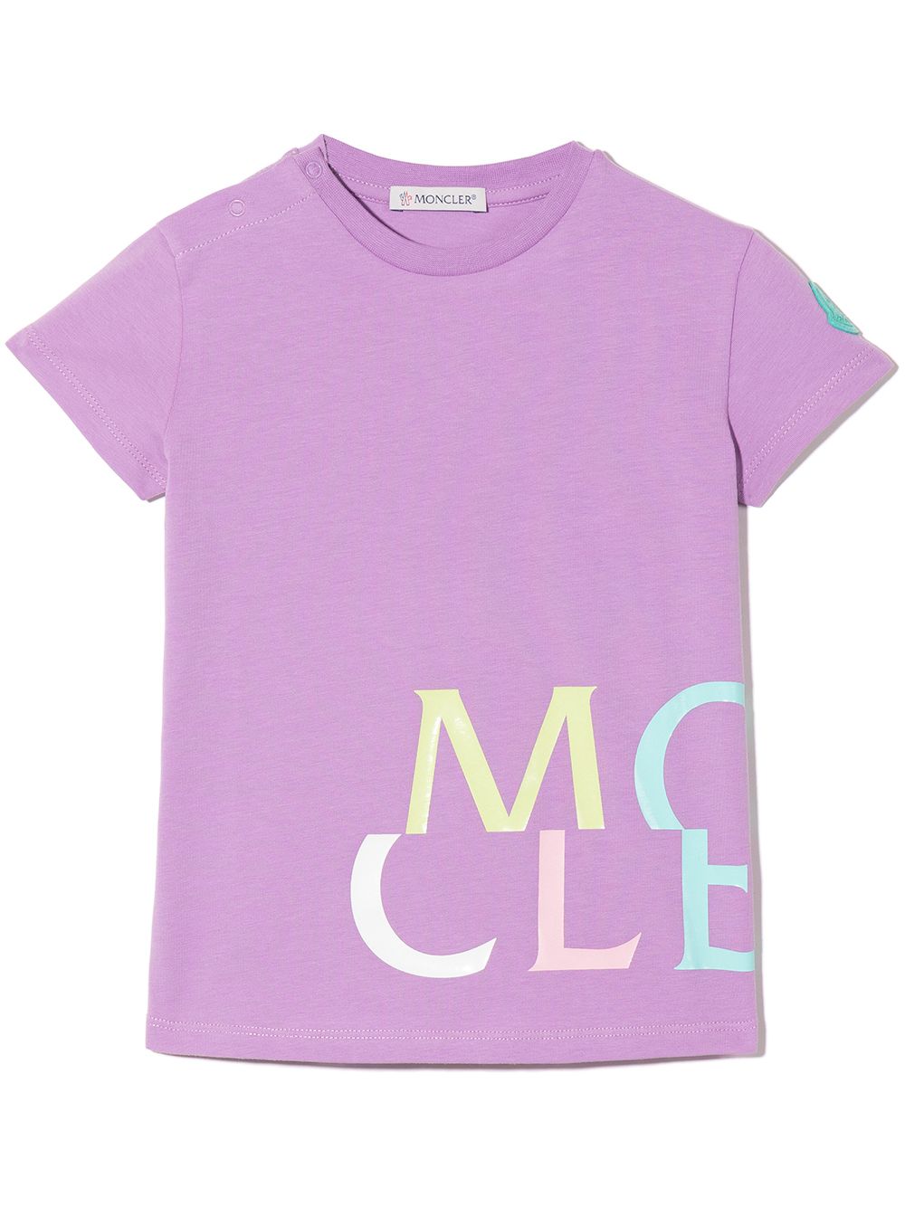 Moncler Enfant T-Shirt mit Logo-Print - Violett von Moncler Enfant
