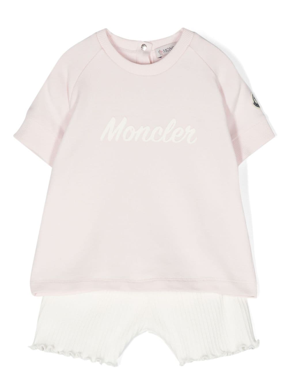 Moncler Enfant Set aus T-Shirt und Shorts mit Logo - Weiß von Moncler Enfant