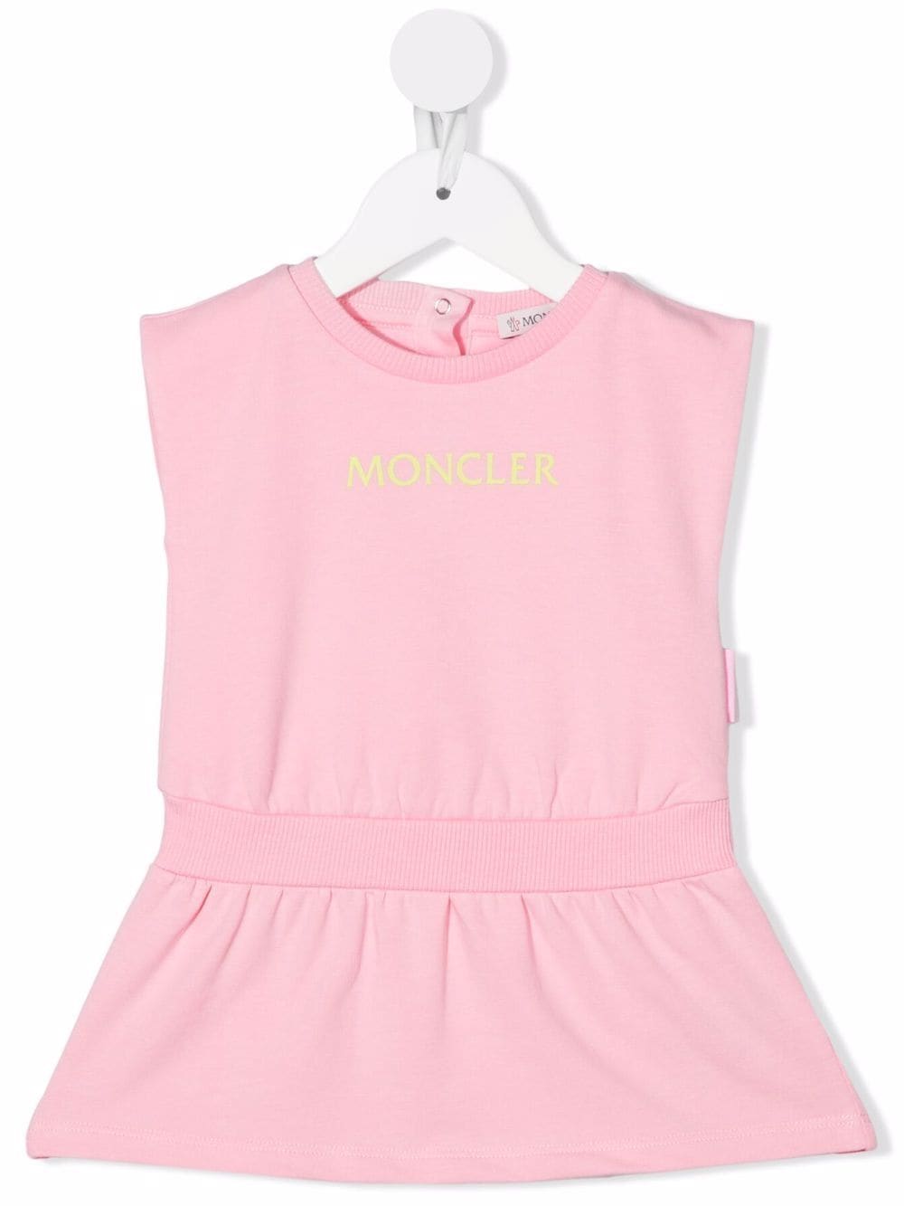 Moncler Enfant Ärmelloses Jerseykleid mit Logo-Print - Rosa von Moncler Enfant