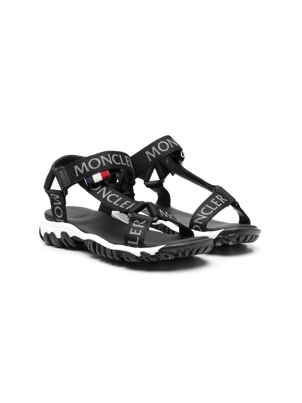 Moncler Enfant Sandalen mit Logo-Print - Schwarz von Moncler Enfant