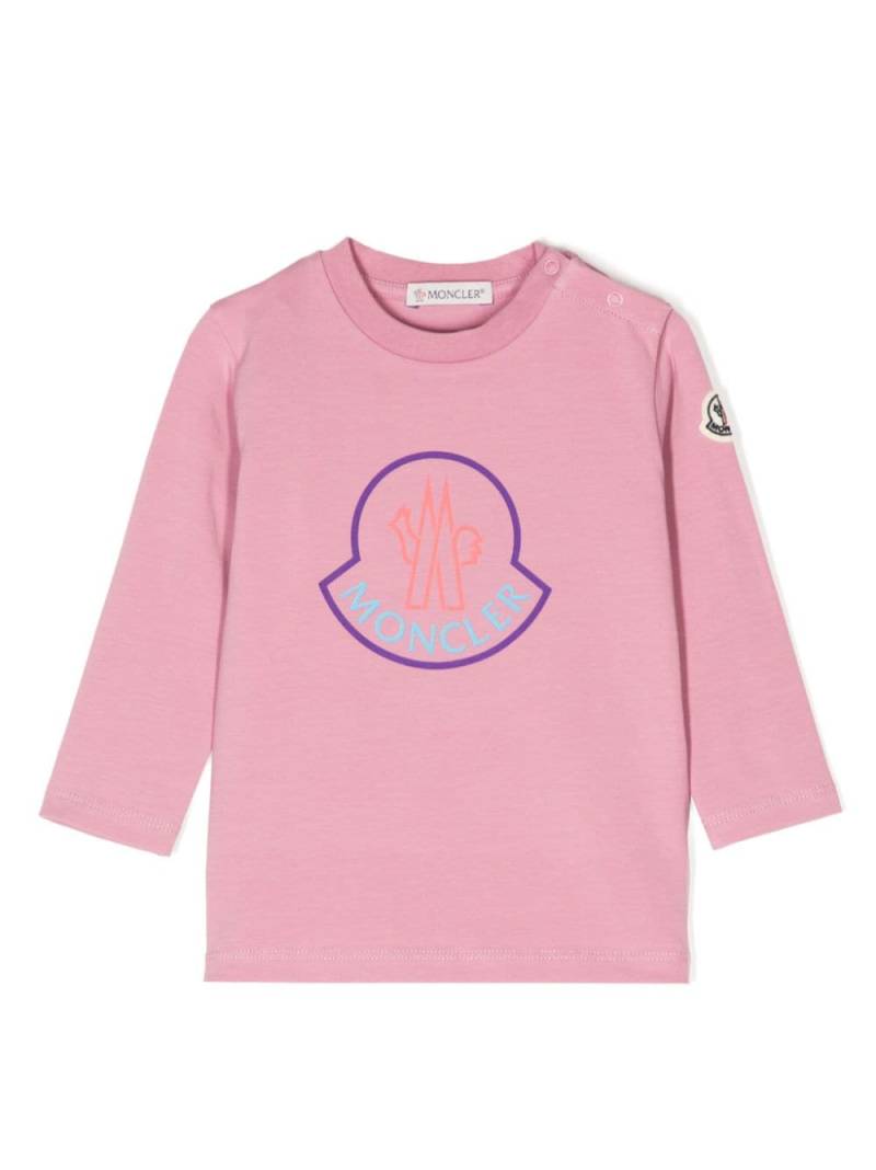 Moncler Enfant T-Shirt mit Logo-Print - Rosa von Moncler Enfant