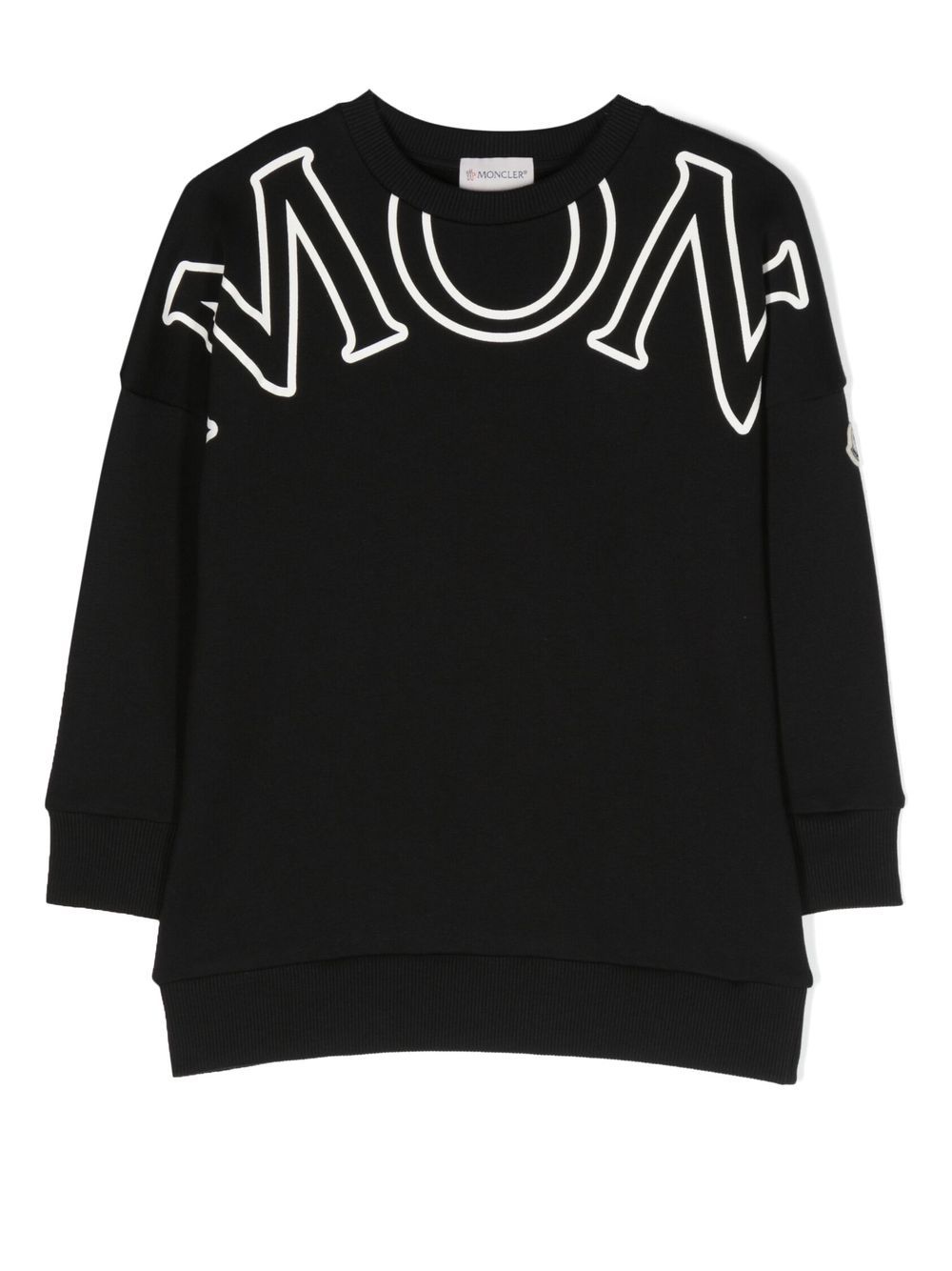 Moncler Enfant Sweatshirtkleid mit Logo-Print - Schwarz von Moncler Enfant