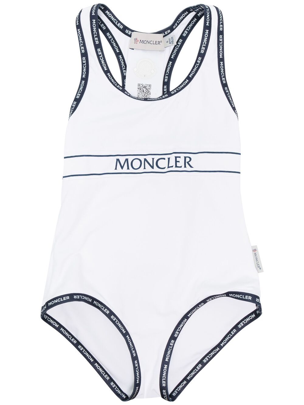Moncler Enfant Badeanzug mit Logo-Print - Weiß von Moncler Enfant