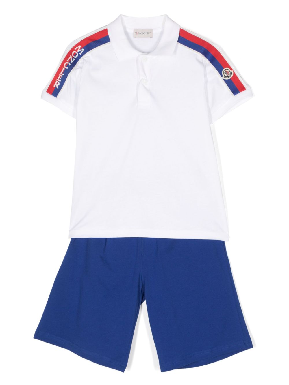 Moncler Enfant Set aus Poloshirt und Shorts - Blau von Moncler Enfant