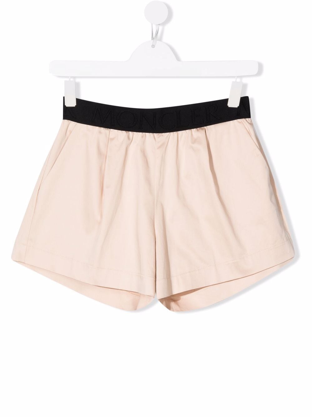 Moncler Enfant Shorts mit Logo-Bund - Nude von Moncler Enfant