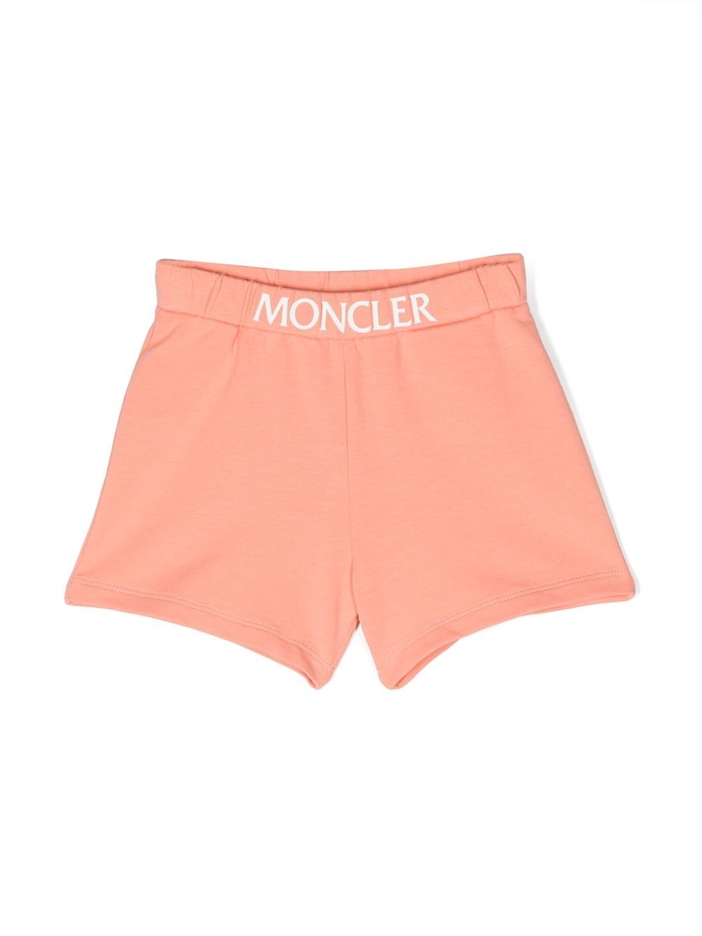 Moncler Enfant Shorts mit Logo-Bund - Orange von Moncler Enfant