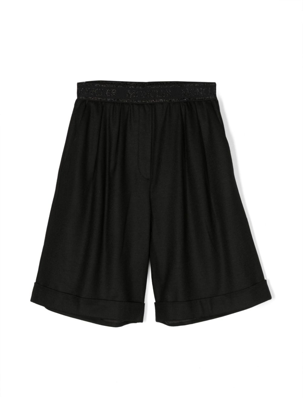 Moncler Enfant Shorts mit Logo-Bund - Schwarz von Moncler Enfant