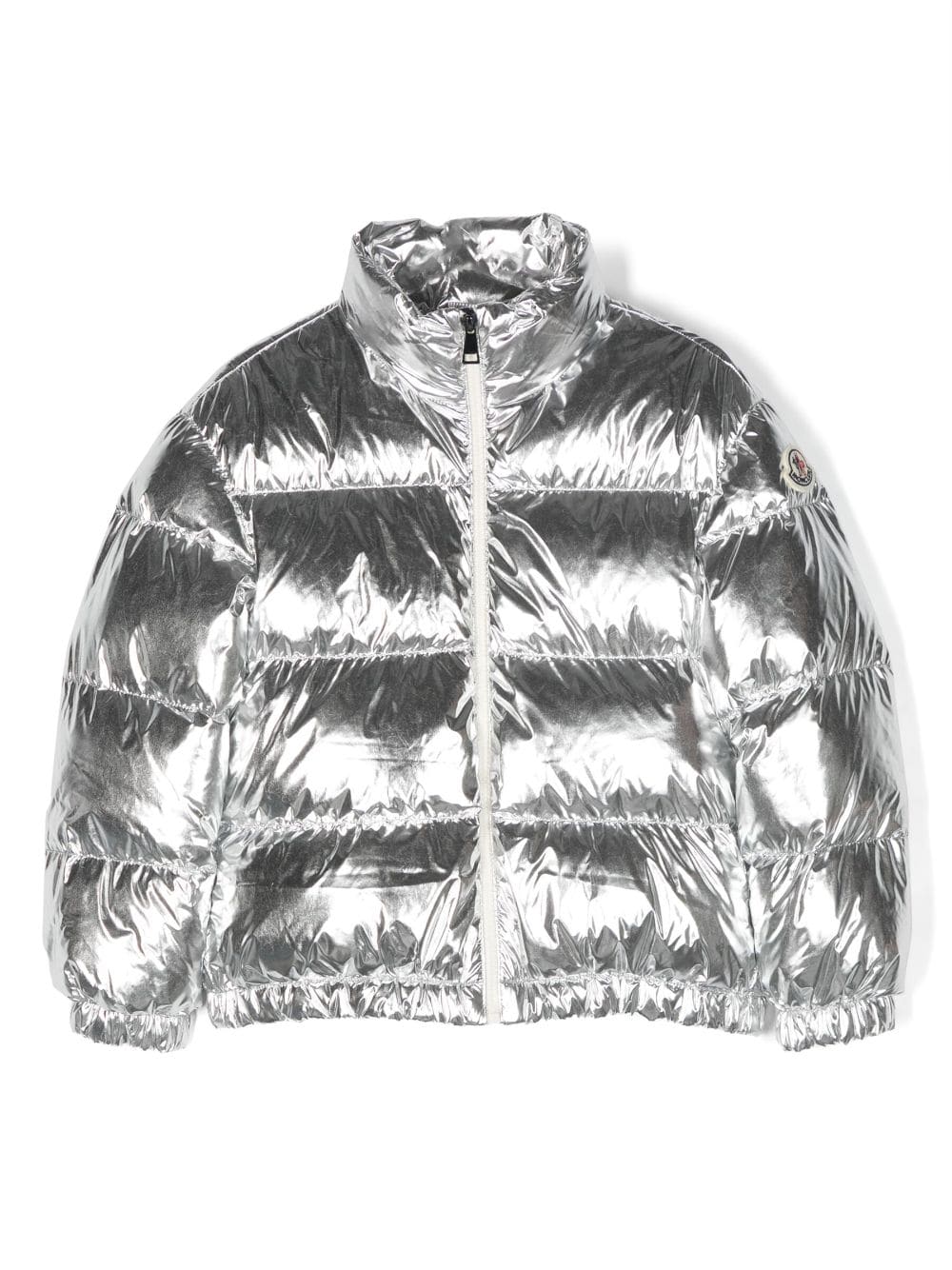 Moncler Enfant Gesteppter Mantel im Metallic-Look - Silber von Moncler Enfant