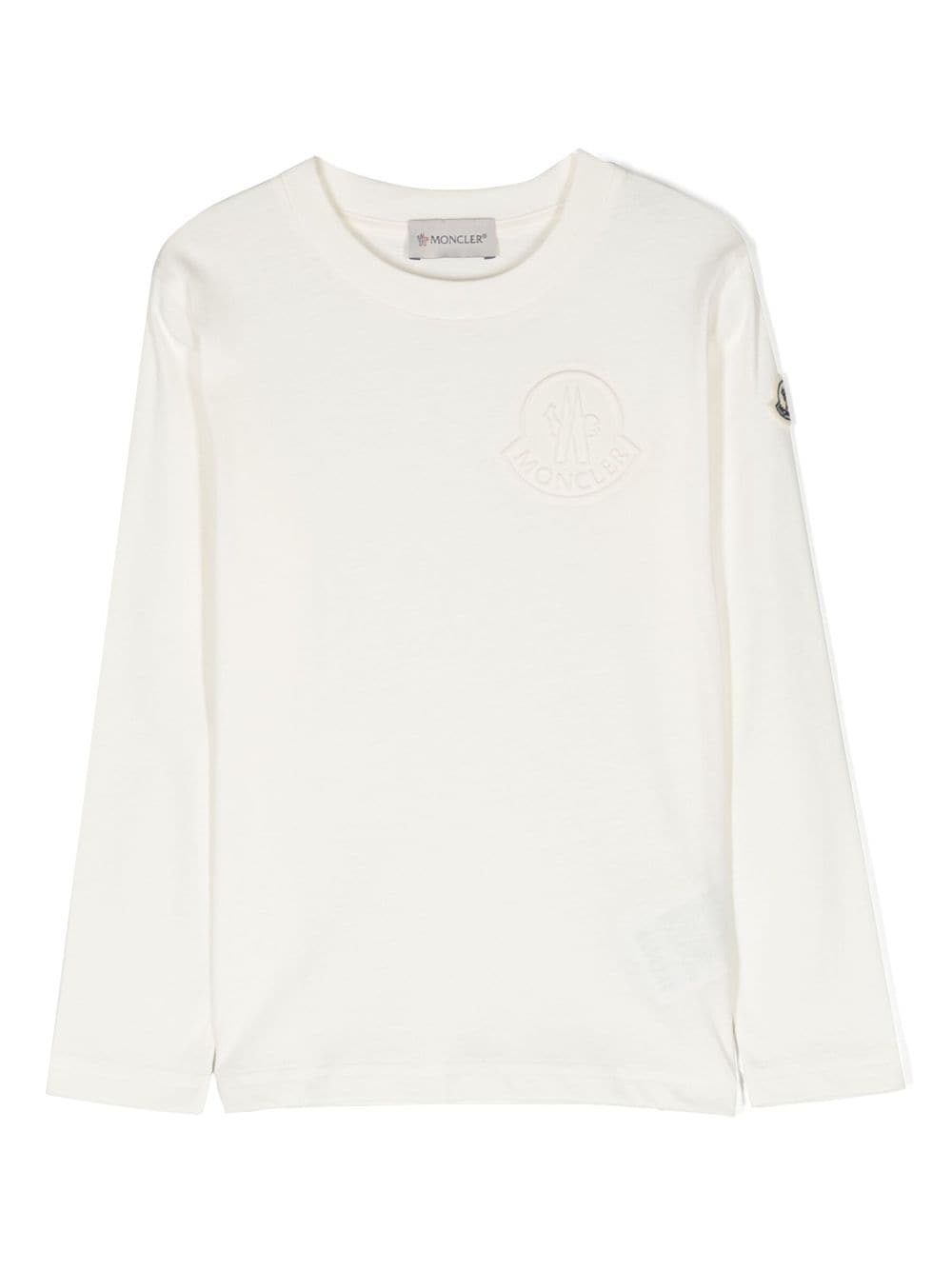 Moncler Enfant Langarmshirt mit vorstehendem Logo - Nude von Moncler Enfant