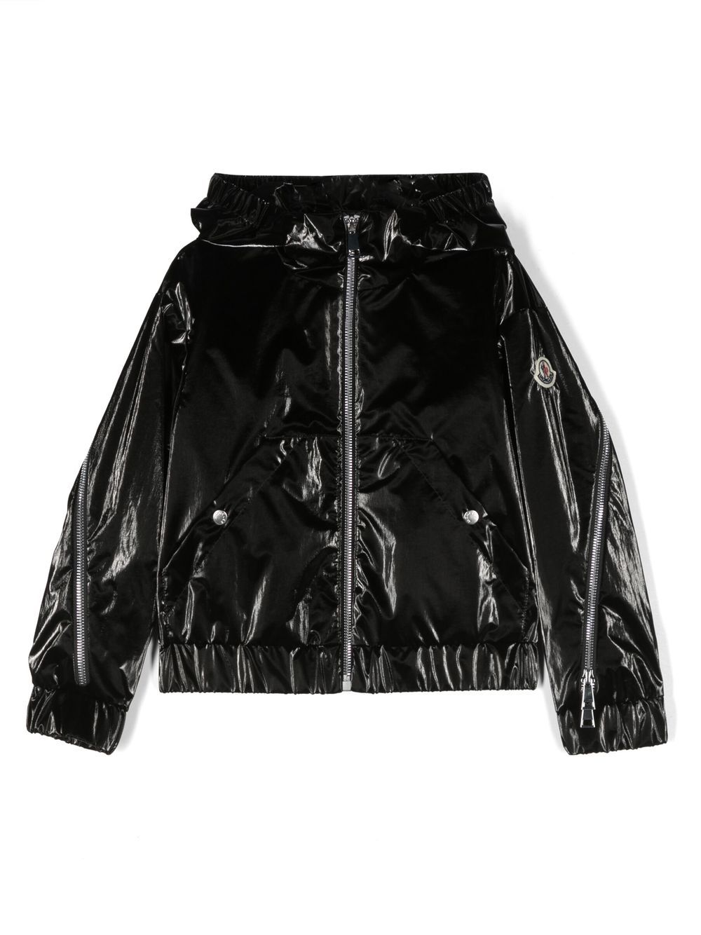 Moncler Enfant Jacke mit Logo-Patch - Schwarz von Moncler Enfant