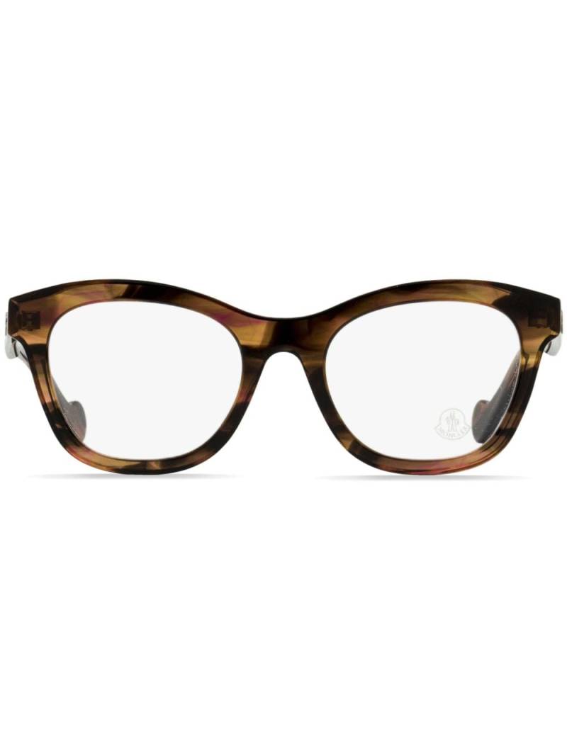 Moncler Eyewear Brille in Schildpattoptik - Braun von Moncler Eyewear