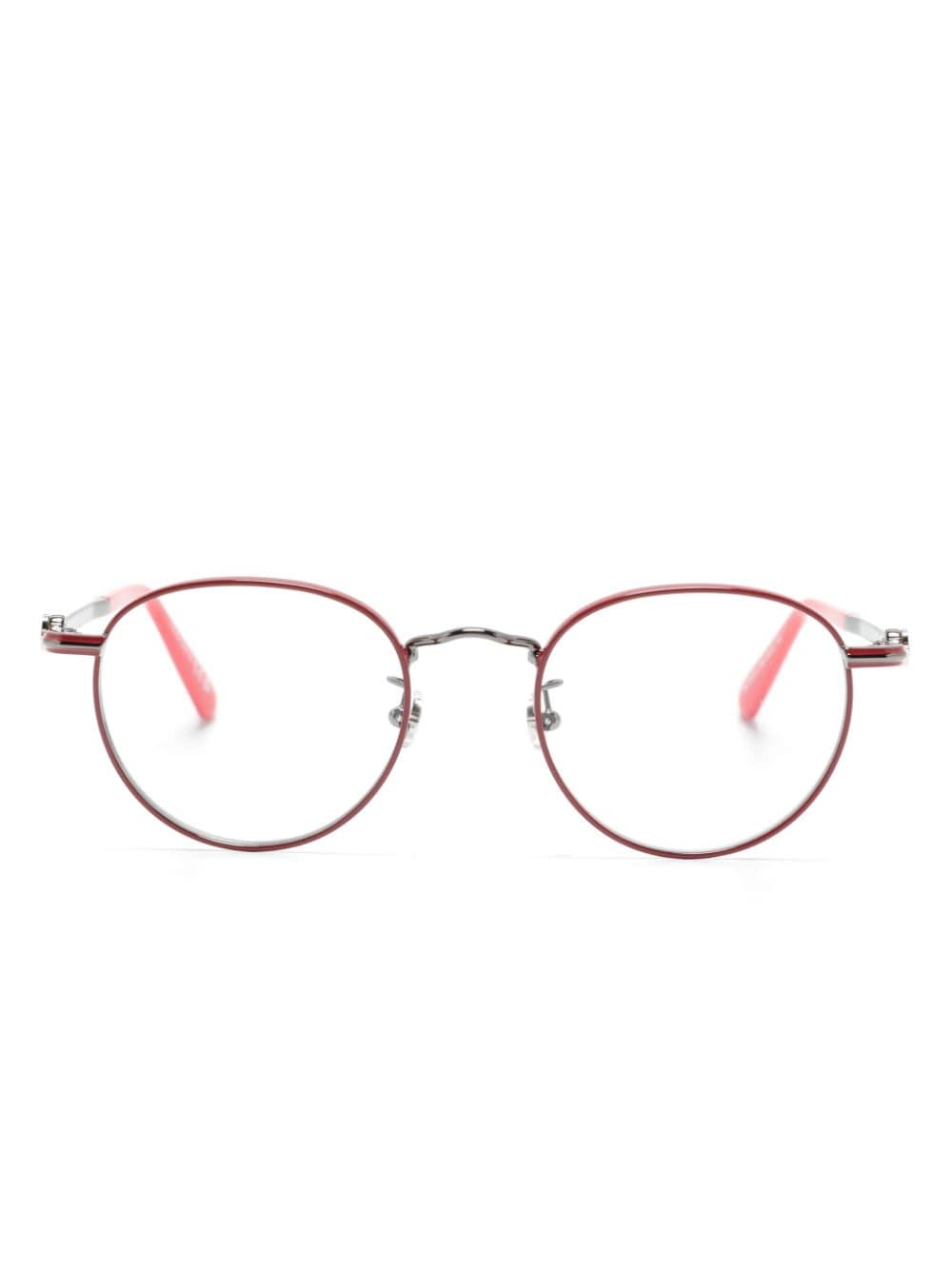 Moncler Eyewear Brille mit rundem Gestell - Rot von Moncler Eyewear