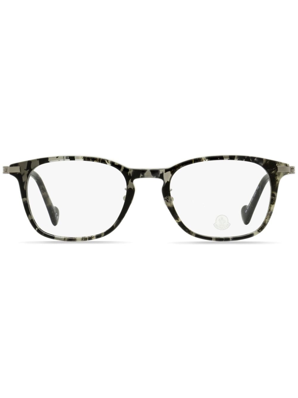 Moncler Eyewear Eckige Brille in Schildpattoptik - Grau von Moncler Eyewear