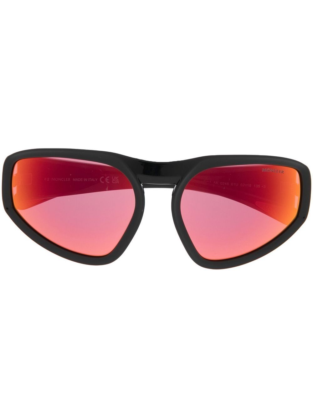 Moncler Eyewear Geometrische Pentagra Sonnenbrille - Schwarz von Moncler Eyewear