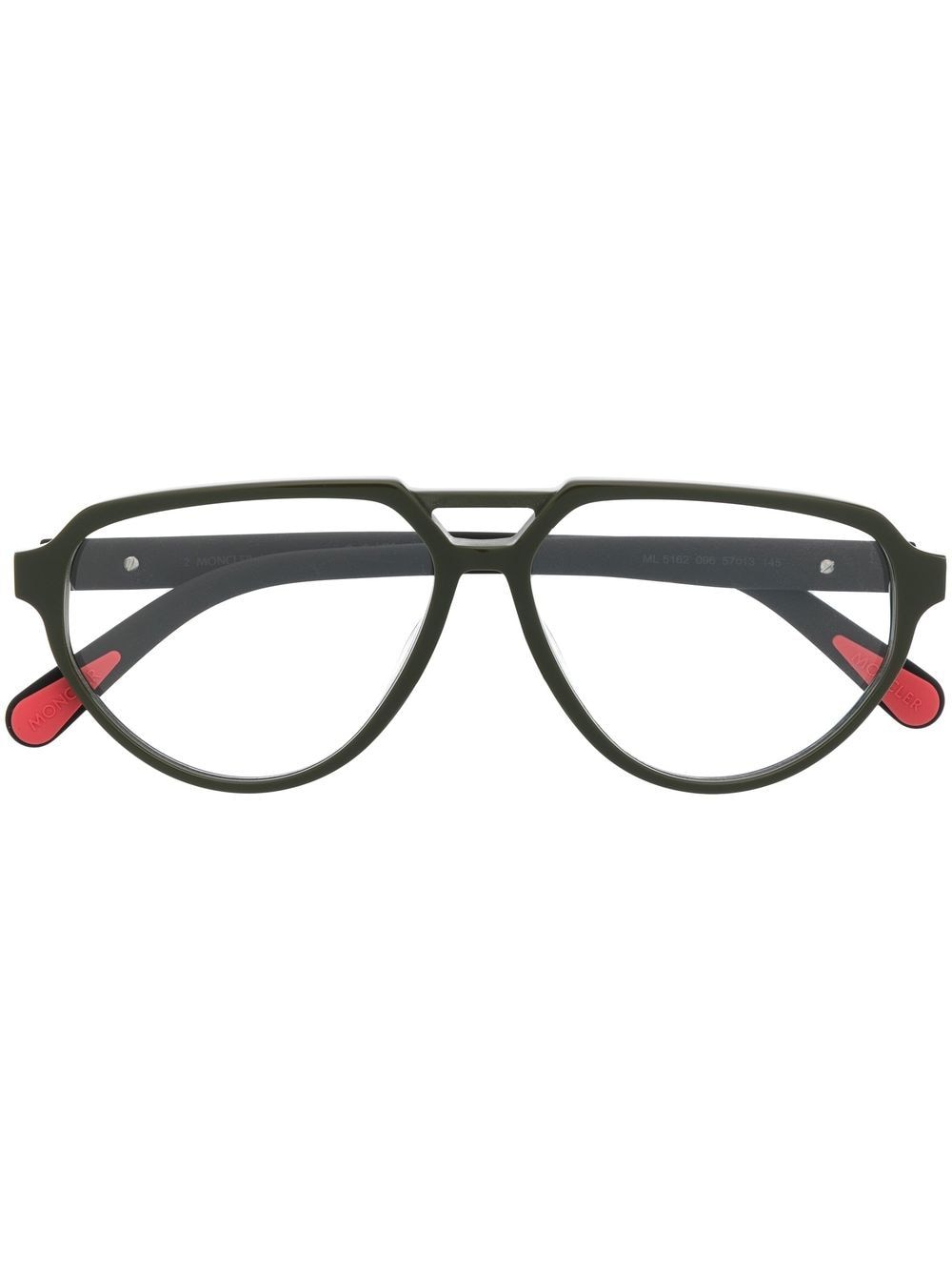 Moncler Eyewear Klassische Pilotenbrille - Schwarz von Moncler Eyewear