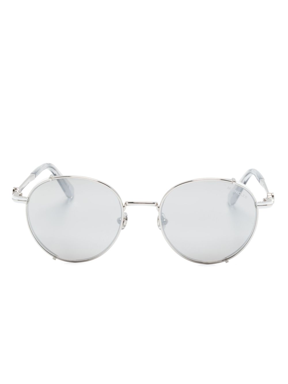 Moncler Eyewear Owlet Sonnenbrille mit rundem Gestell - Silber von Moncler Eyewear