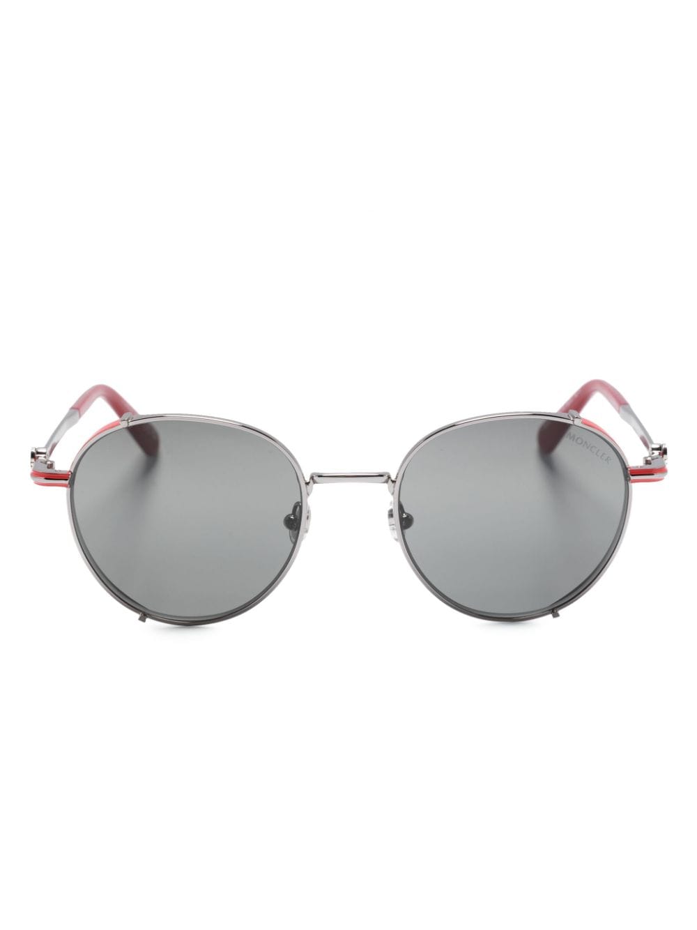 Moncler Eyewear Owlet Sonnenbrille mit rundem Gestell - Silber von Moncler Eyewear