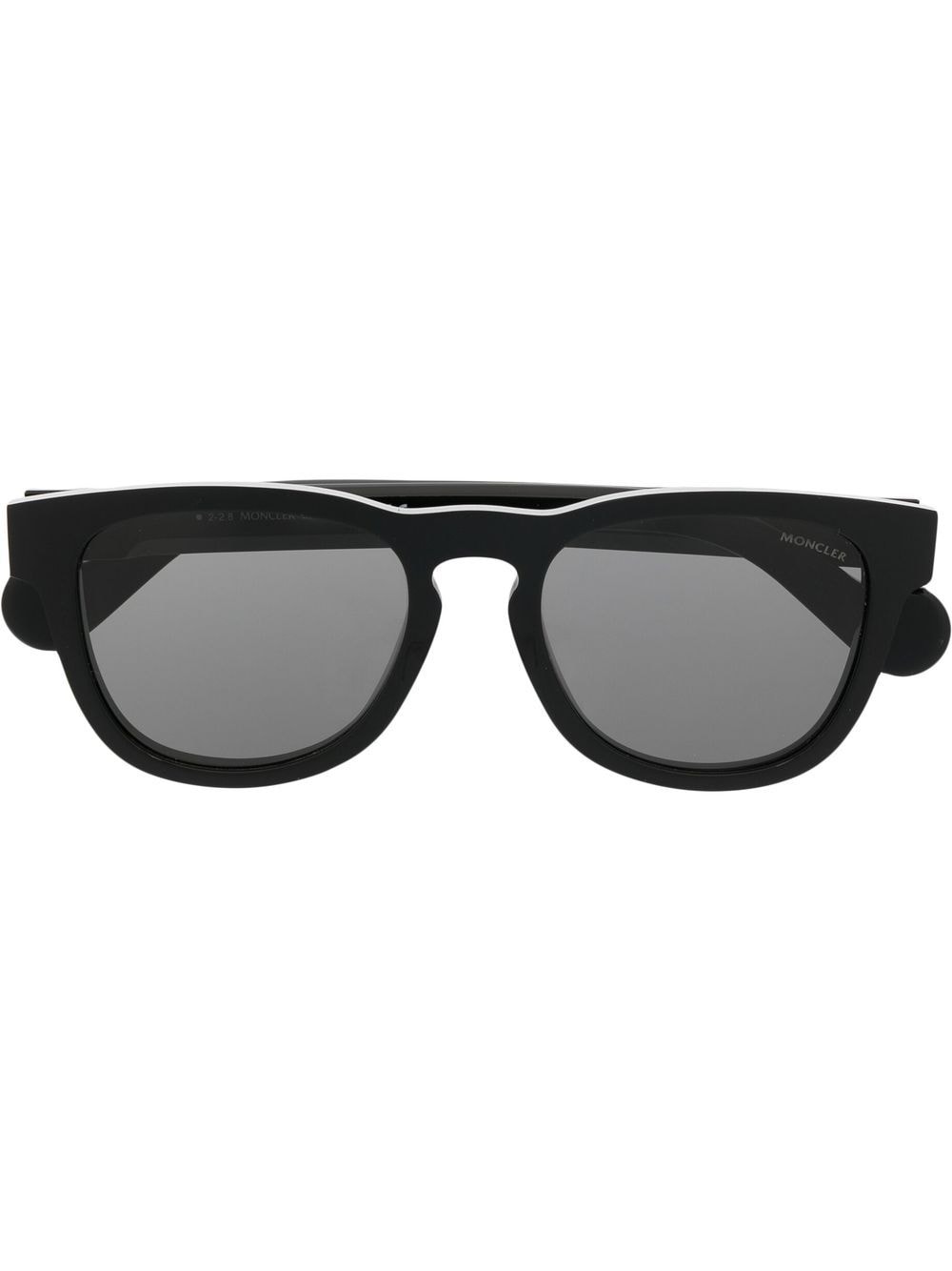 Moncler Eyewear Sonnenbrille mit Logo-Schild - Schwarz von Moncler Eyewear