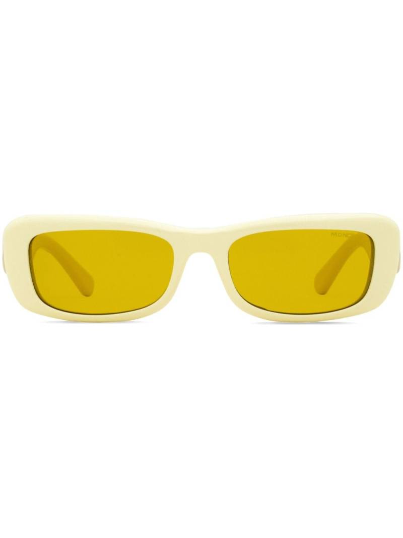 Moncler Eyewear Sonnenbrille mit eckigem Gestell - Gelb von Moncler Eyewear