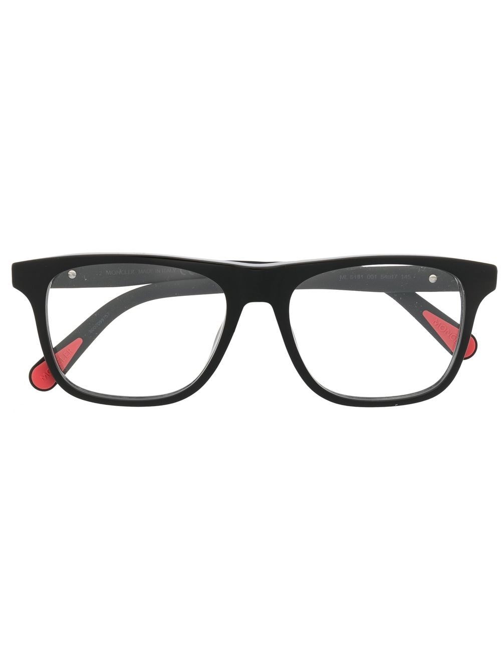 Moncler Eyewear Brille mit eckigem Gestell - Schwarz von Moncler Eyewear