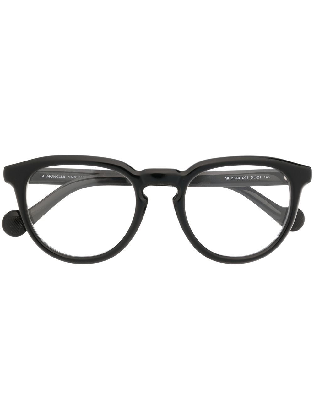 Moncler Eyewear Brille mit rundem Gestell - Schwarz von Moncler Eyewear