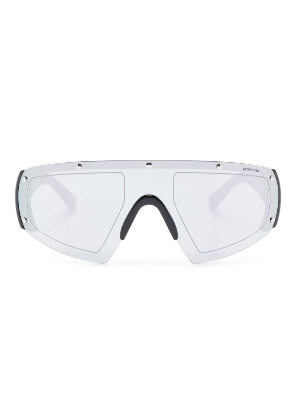 Moncler Eyewear Verspiegelte Sonnenbrille mit Shield-Gestell - Schwarz von Moncler Eyewear