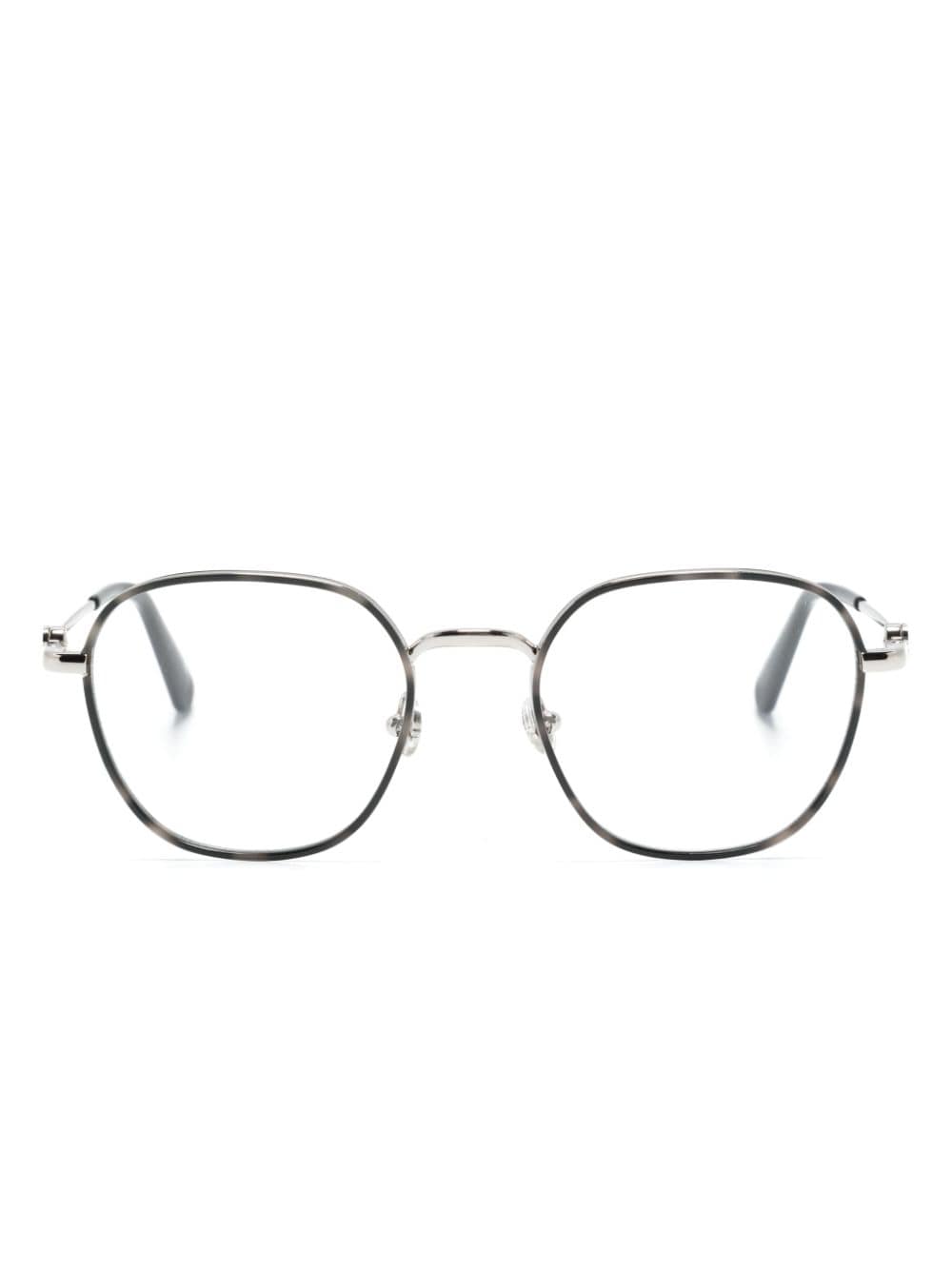 Moncler Eyewear Brille mit eckigem Gestell - Silber von Moncler Eyewear