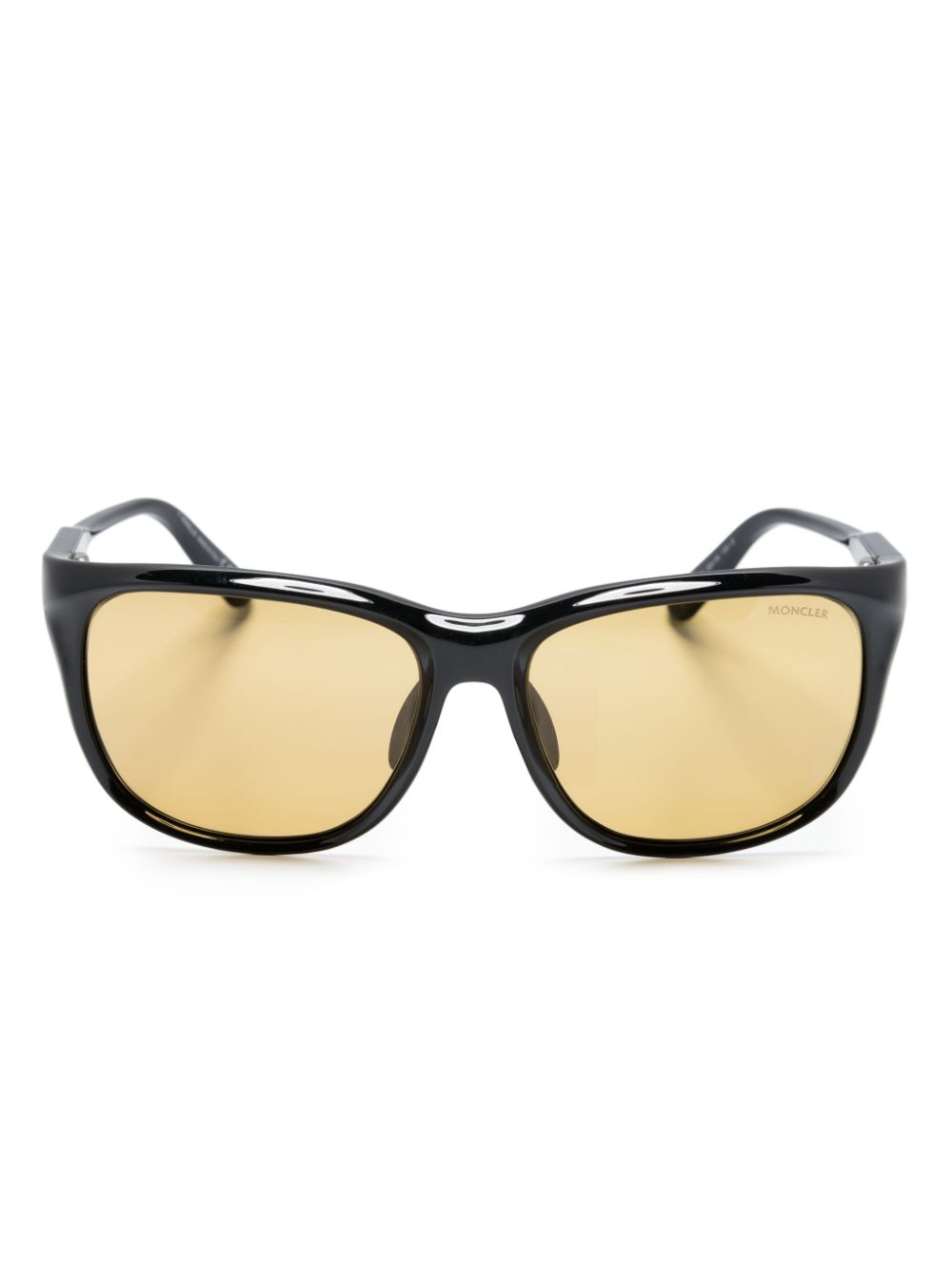 Moncler Eyewear x FRGMNT Sonnenbrille im Biker-Look - Schwarz von Moncler Eyewear