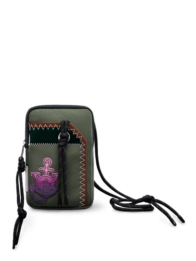 Moncler Genius - 1 Moncler JW Anderson Logo-Appliquéd Canvas Phone Pouch with Lanyard - Men - Brown von Moncler Genius