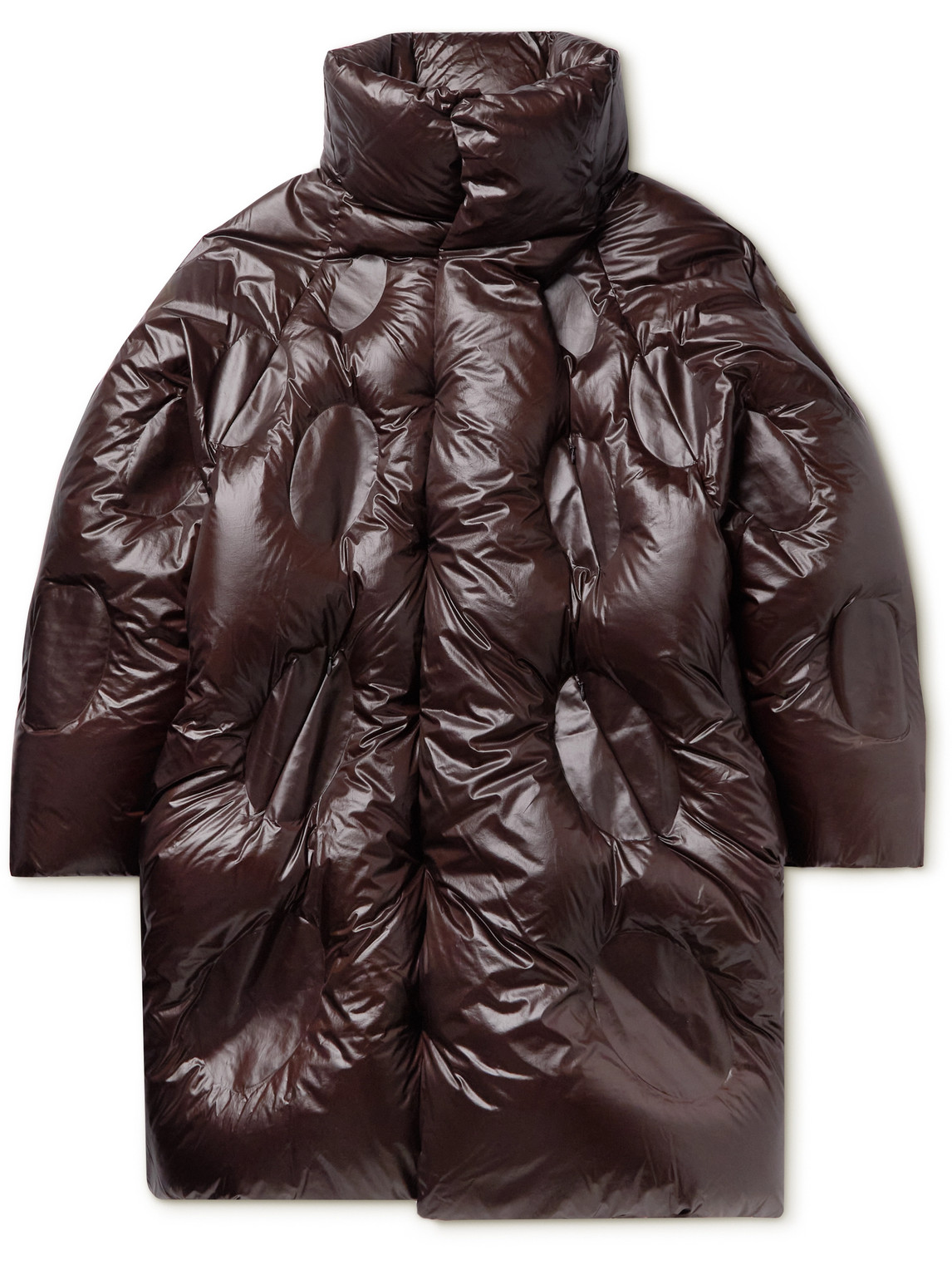 Moncler Genius - Dingyun Zhang Iaphia Oversized Quilted Glossed-Shell Hooded Down Coat - Men - Brown - 00 von Moncler Genius