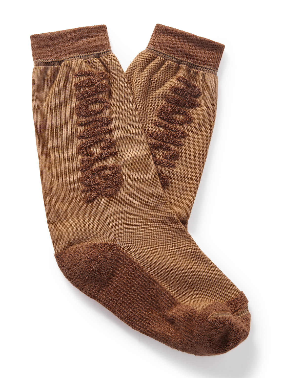 Moncler Genius - Salehe Bembury Terry-Trimmed Cotton-Blend Socks - Men - Orange - XL von Moncler Genius