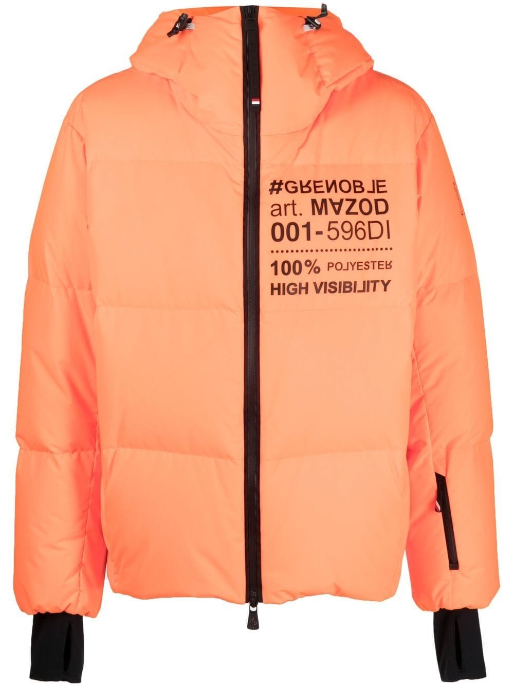 Moncler Grenoble Gefütterte Jacke mit Logo-Print - Orange von Moncler Grenoble