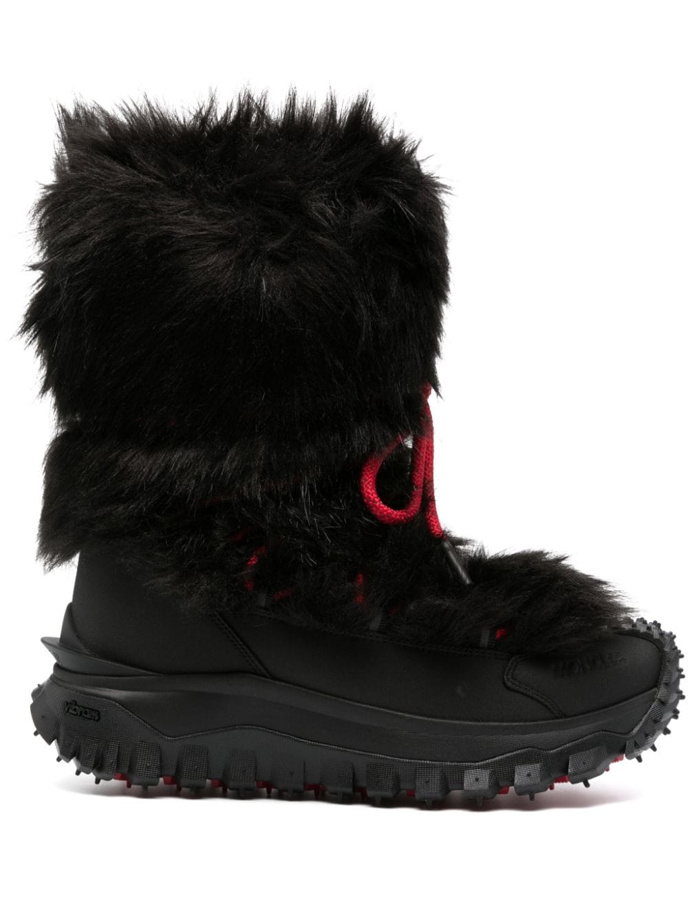 Moncler Grenoble Halbhohe Schneestiefel mit Faux Fur - Schwarz von Moncler Grenoble