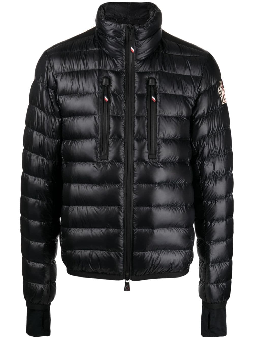 Moncler Grenoble Gesteppte Jacke mit Logo-Patch - Schwarz von Moncler Grenoble