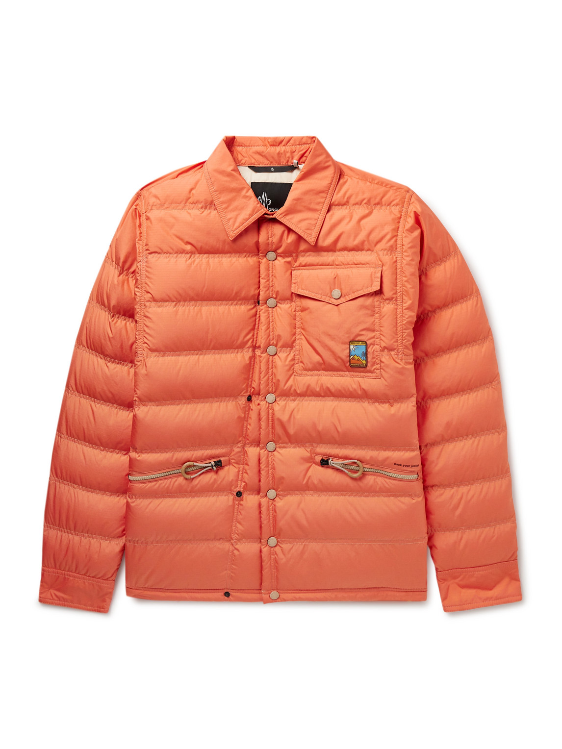 Moncler Grenoble - Lavachey Logo-Appliquéd Quilted Ripstop Down Jacket - Men - Orange - 1 von Moncler Grenoble