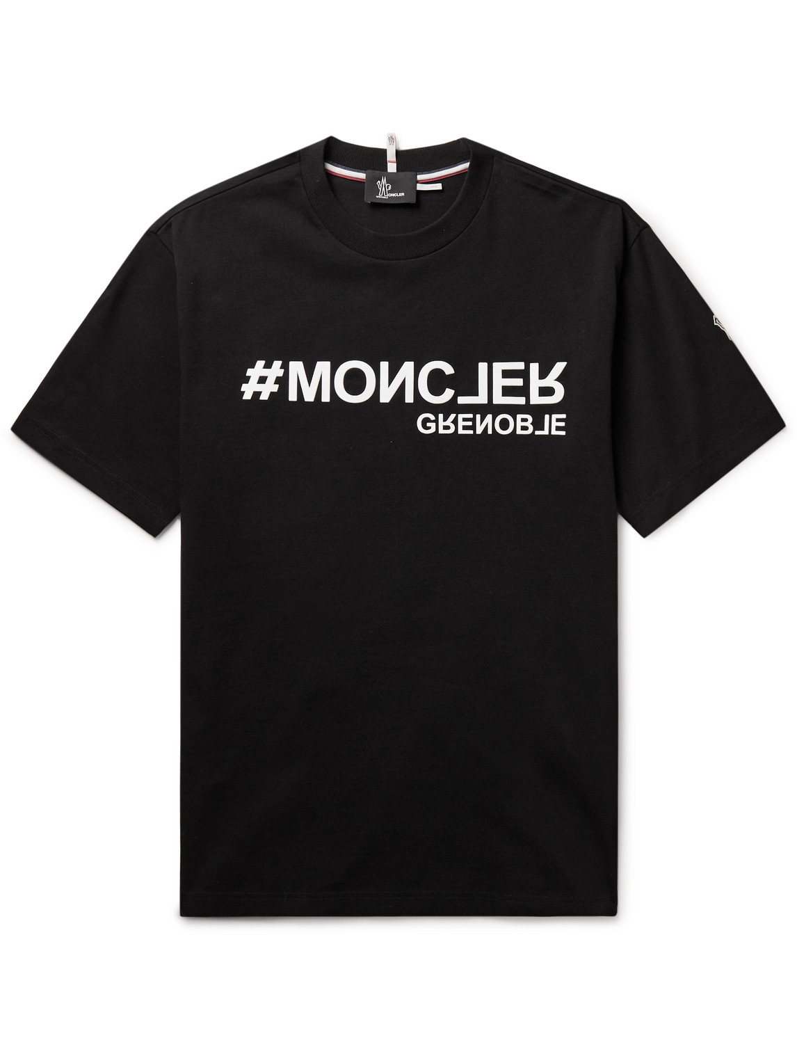 Moncler Grenoble - Slim-Fit Logo-Appliquéd Cotton-Jersey T-Shirt - Men - Black - M von Moncler Grenoble