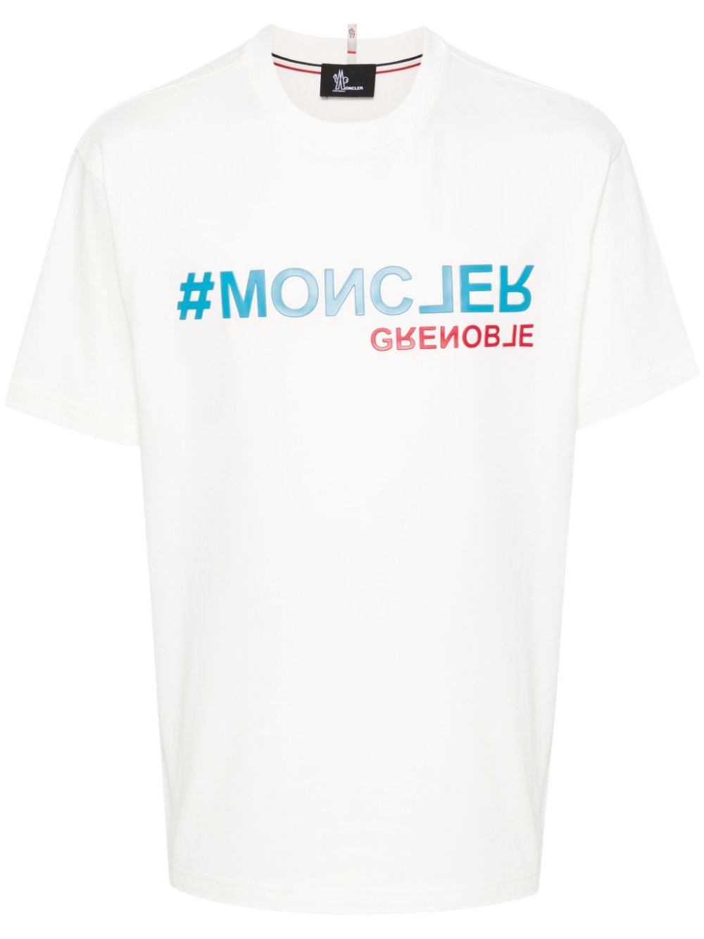 Moncler Grenoble T-Shirt mit Logo-Applikation - Weiß von Moncler Grenoble