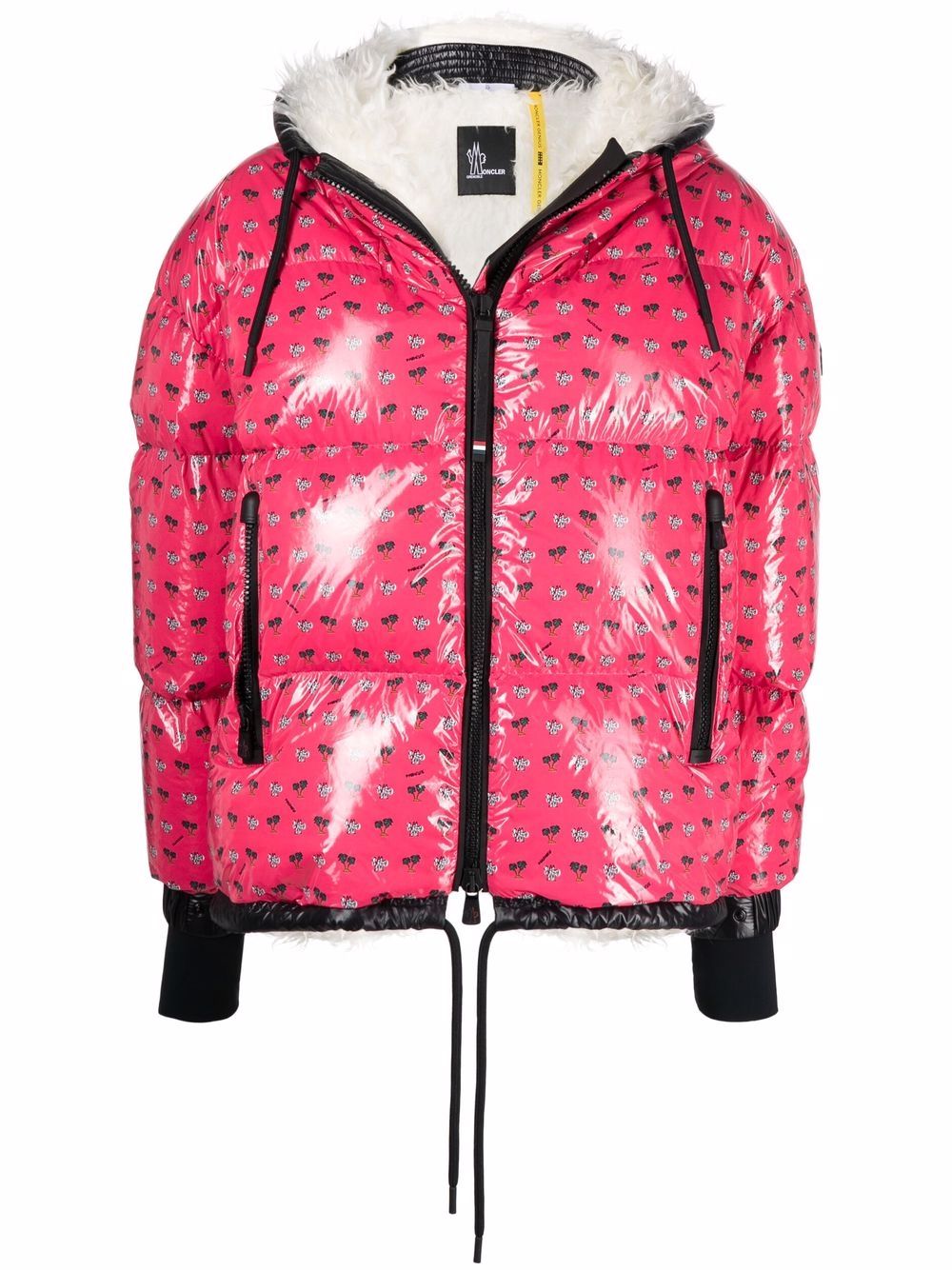 Moncler Grenoble Gefütterte Jacke mit Palmen-Print - Rosa von Moncler Grenoble